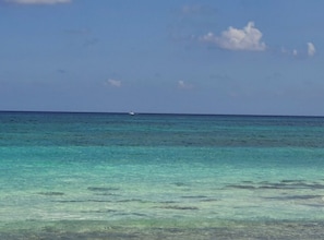 The beautiful Caribbean sea with it's many hues of blue, turquoise & teal