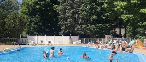  Resort’s outdoor pool - required fee for day passes… $5/person/day.  
