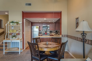 Small dining room table with seating for 4