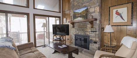 Living Area with Fireplace