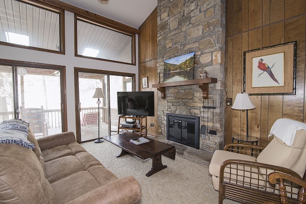 Living Area with Fireplace