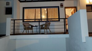 Front balcony at night