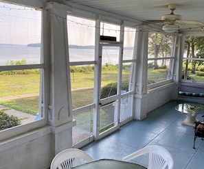 Expansive front porch overlooking the Chesapeake Bay and Sassafras River!