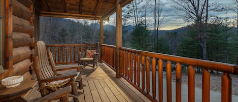 Mountain views from front porch