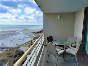 Patio overlooking the beach