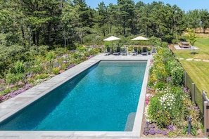 18&apos; x 36&apos; Heated Pool is Surrounded by Lush Gardens