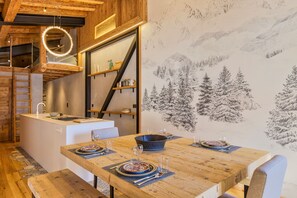 Kitchen and dining area