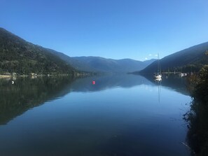 Views over Kootenay lake from behind the property