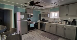 Fully stocked kitchen