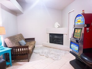 Enjoy this cozy nook w/futon mattress