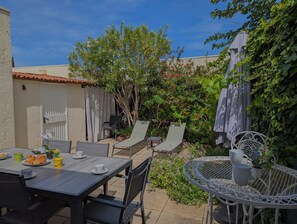 large furnished terrace