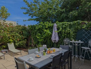 large furnished terrace