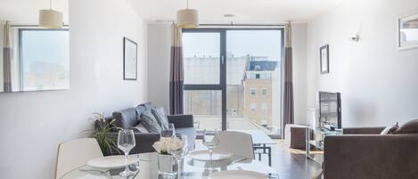 Modern and tastefully  furnished 2 bedroom city apartment.