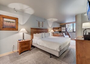 Primary Bedroom with 1 Queen Bed & 1 Twin-over-Full Bunk Bed