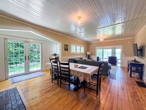 Living room and dining table