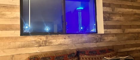 Space Needle View from Living room couch