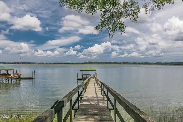 The property’s private dock 