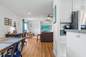 This is your view as you walk into the house. Breakfast Nook and Living Room.