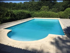 Private heated swimming pool 