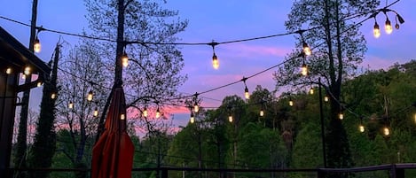 hot tub at sunset