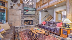 Great room with fireplace