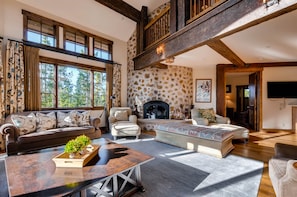 Great room with fireplace