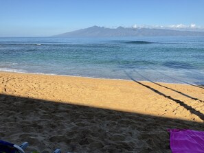 The beach right in front of your condo 