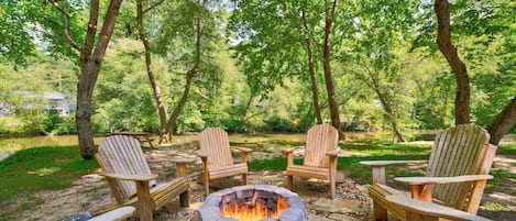 Welcome to the Fire Pit Where Friends & Family Gather.  Enjoy the River Views.