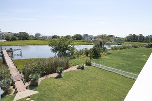 View from main/upper decks.
Peaceful water and lush green views.