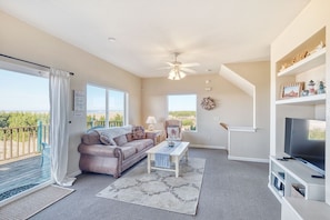 Living Area on 2nd Floor: Your first view as you walk up onto the second floor. Managed By Bloomer Estates.