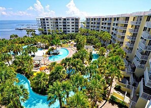 Lazy River and Multiple Pools Located on the Bay