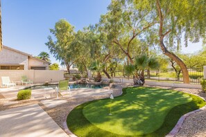 Putting green - practice your tee before you hit the course.