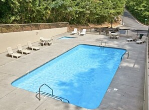 Heated community pool that is only a short walk from the cabin. 