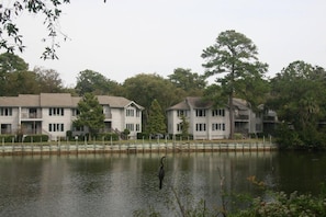 The view from the opposite side of the Lagoon, looking at Brigantine Quarters