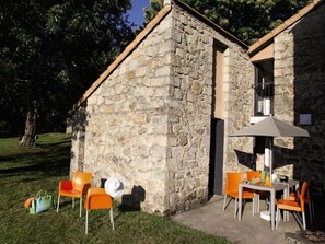 Building, Table, Plant, Furniture, Chair, Window, Tree, Shade, Orange, Outdoor Furniture