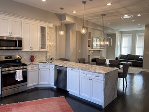 counter flows to dining area