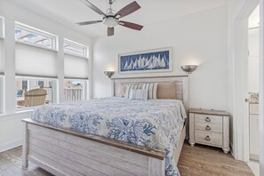 Master bedroom with king bed  