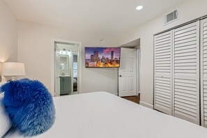 65" TV and King bed