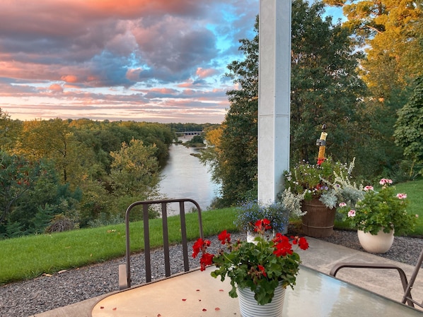 Unwind, relax, and take in the ever-changing view of the Black River passing by