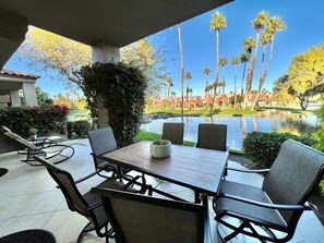 Enjoy meals outside with the beautiful view