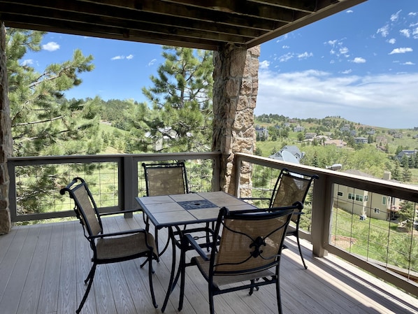 Enjoy coffee or glass of wine on your private deck. 