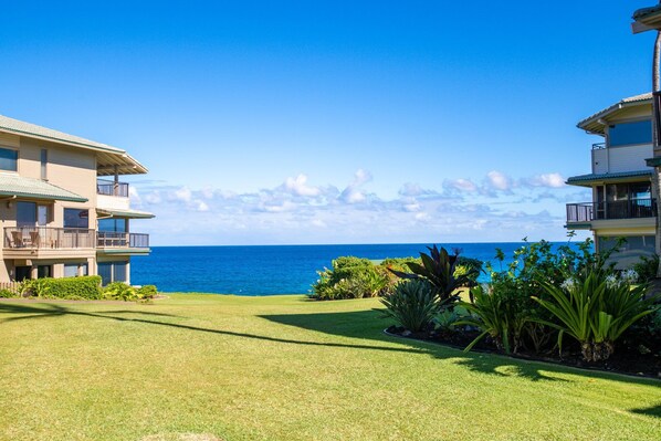 Kapalua Bay Villa grounds view from front lanai