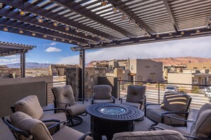 View from the Front Patio - The Patio Deck is a spacious area to entertain guests while enjoying the beautiful surrounding landscapes of Snow Canyon State Park