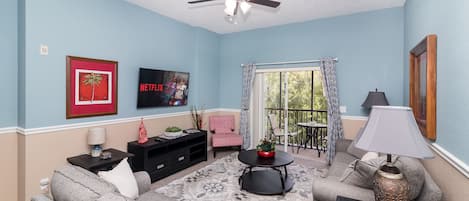 Living room with Balcony