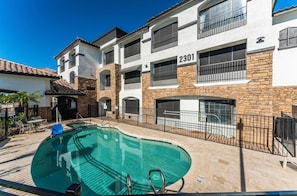Pool and Spa are heated year round for guest enjoyment