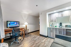 This is the second living space, the couch pulls out to a full bed
