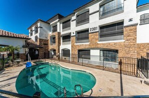 Pool and Spa are heated year round for guest enjoyment