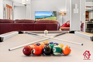 Pool table in the games room