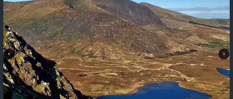 Conor Pass range , Jerrys Cottage in the distance 