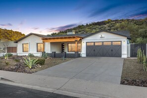 Front Elevation with Private Mountain Views